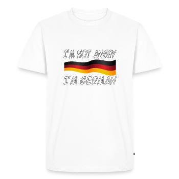 Je ne suis pas fâché, je suis allemand - T-shirt Premium bio Homme - blanc - Devant - Nico (187cm)