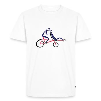 Niveaux Pino Tandem Tandem - T-shirt Premium bio Homme - blanc - Devant - Nico (187cm)