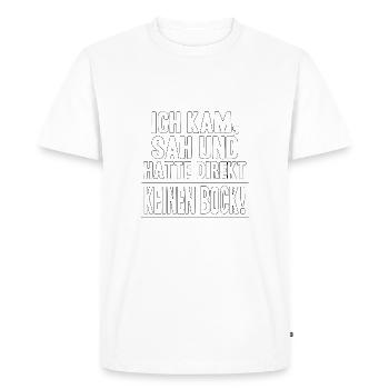 Je suis venu, vu et n'avais aucun quai! - T-shirt Premium bio Homme - blanc - Devant - Nico (187cm)