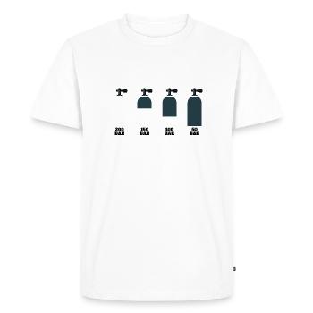 Scuba Diving Diver Diving Diver Scuba - Men's Premium Organic T-Shirt - white - Front - Nico (187cm)