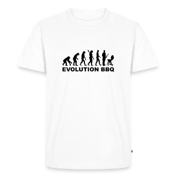 Evolution BBQ - Men's Premium Organic T-Shirt - white - Front - Nico (187cm)