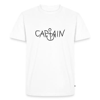 Capitaine Comic Anker Logo - T-shirt Premium bio Homme - blanc - Devant - Nico (187cm)