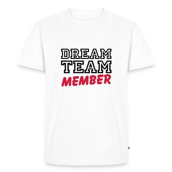 Dream Team Member - T-shirt Premium bio Homme - blanc - Devant - Nico (187cm)