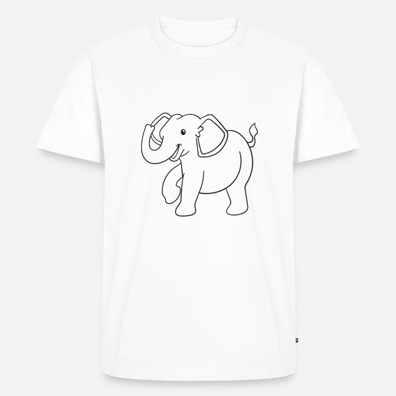 Elefant, Elefanten, Geschenk, Geschenkidee - Männer Premium Bio T-Shirt - Weiß