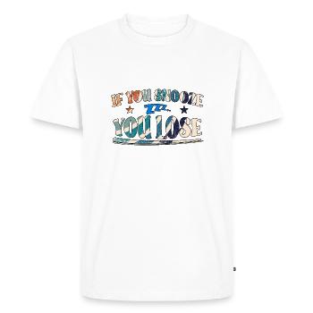 If You Snooze You Lose - Men's Premium Organic T-Shirt - white - Front - Nico (187cm)