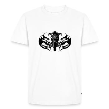 Style Splash Tattoo de course de moto - T-shirt Premium bio Homme - blanc - Devant - Nico (187cm)