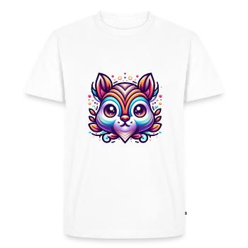 Colorful Squirrel Nuts Animal Lover - Men's Premium Organic T-Shirt - white - Front - Nico (187cm)