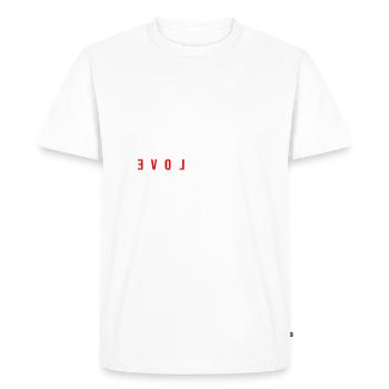 Évolution père et enfant fils cadeau fille - T-shirt Premium bio Homme - blanc - Devant - Nico (187cm)