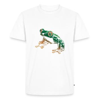 Tree Frog Graphic Aquatic Amphibian Frog Lovers - Men's Premium Organic T-Shirt - white - Front - Nico (187cm)