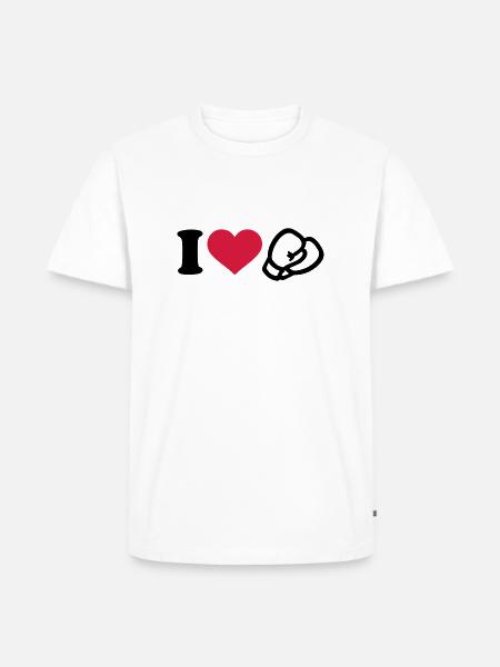 I love Boxing - Men's Premium Organic T-Shirt - white