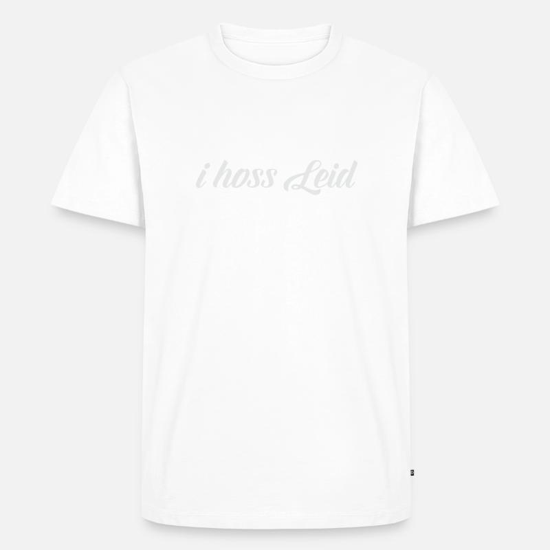 i hoss Leid - Männer Premium Bio T-Shirt - Weiß