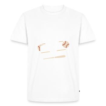 Je peux tout faire par Christ, Baseball Christian - T-shirt Premium bio Homme - blanc - Devant - Nico (187cm)