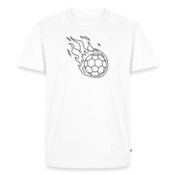 FEU DE Soccer - T-shirt Premium bio Homme - blanc - Devant - Nico (187cm)