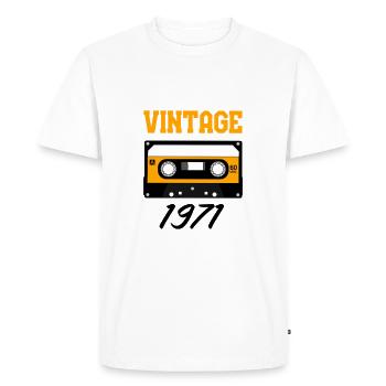 Vintage 1971 Année de construction 1971 Année de naissance 1971 - T-shirt Premium bio Homme - blanc - Devant - Nico (187cm)
