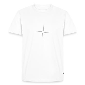 Boussole blanche - T-shirt Premium bio Homme - blanc - Devant - Nico (187cm)