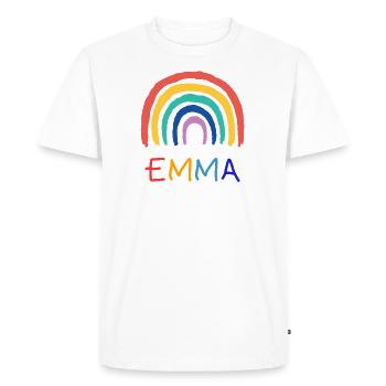 Emma Girl Name Kids Rainbow - Men's Premium Organic T-Shirt - white - Front - Nico (187cm)