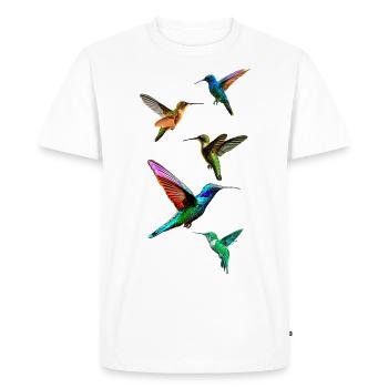 Colibris - T-shirt Premium bio Homme - blanc - Devant - Nico (187cm)