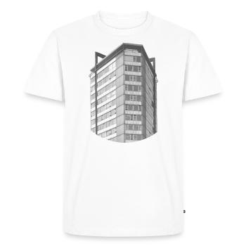 Neudeflat, Utrecht - Men's Premium Organic T-Shirt - white - Front - Nico (187cm)