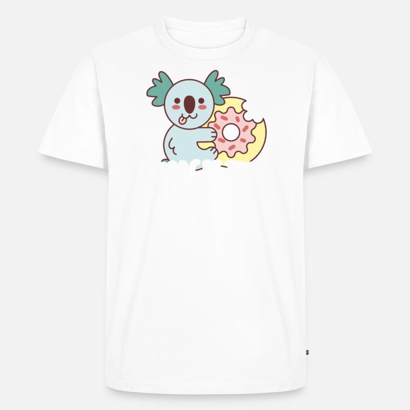 Koala Donut Eukalyptus Australien - Männer Premium Bio T-Shirt - Weiß