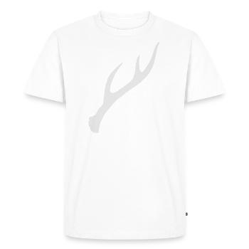 Poteau (six extrémités) Antlers Roebuck RIGHT - T-shirt Premium bio Homme - blanc - Devant - Nico (187cm)