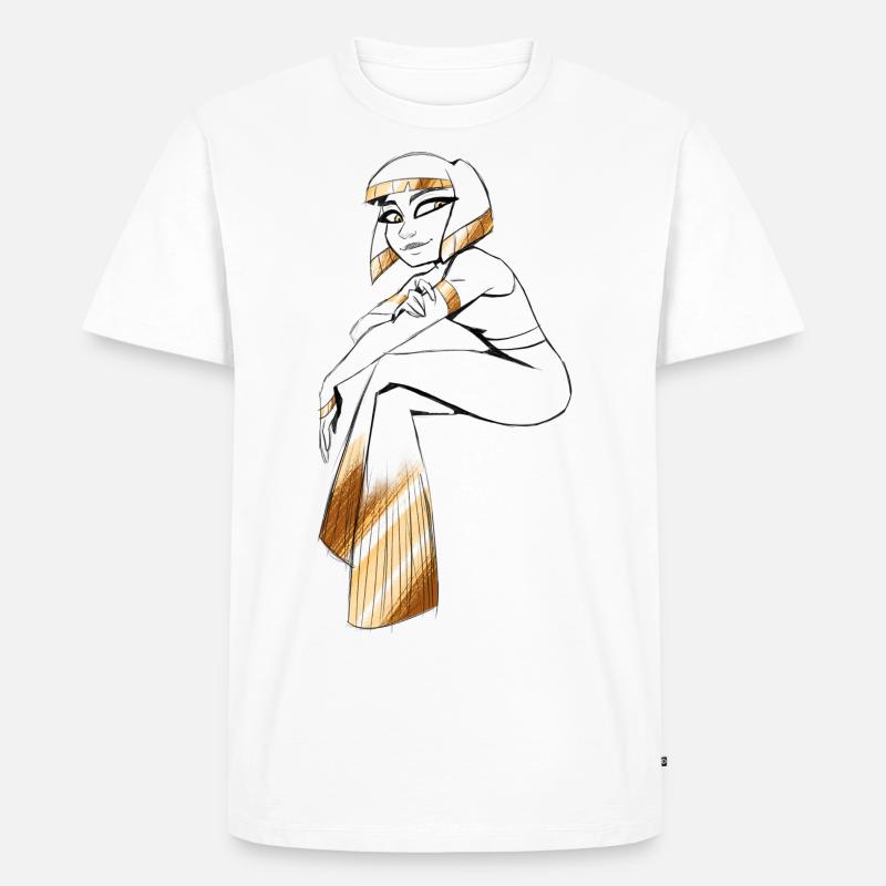 Kamila Skizze Eins - Männer Premium Bio T-Shirt - Weiß
