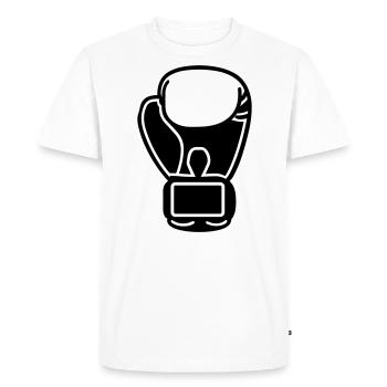 gant de boxe - T-shirt Premium bio Homme - blanc - Devant - Nico (187cm)