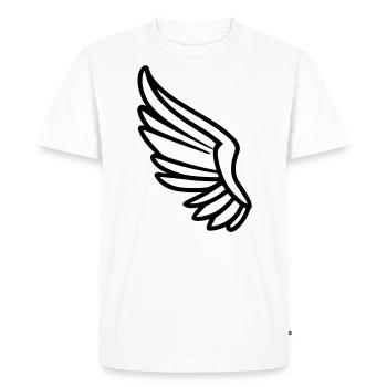 Ailes d'ange - T-shirt Premium bio Homme - blanc - Devant - Nico (187cm)