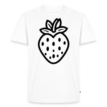 fraise - T-shirt Premium bio Homme - blanc - Devant - Nico (187cm)
