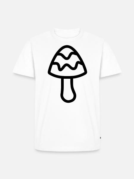 Mushroom - Men's Premium Organic T-Shirt - white