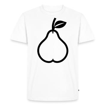 pear - Men's Premium Organic T-Shirt - white - Front - Nico (187cm)