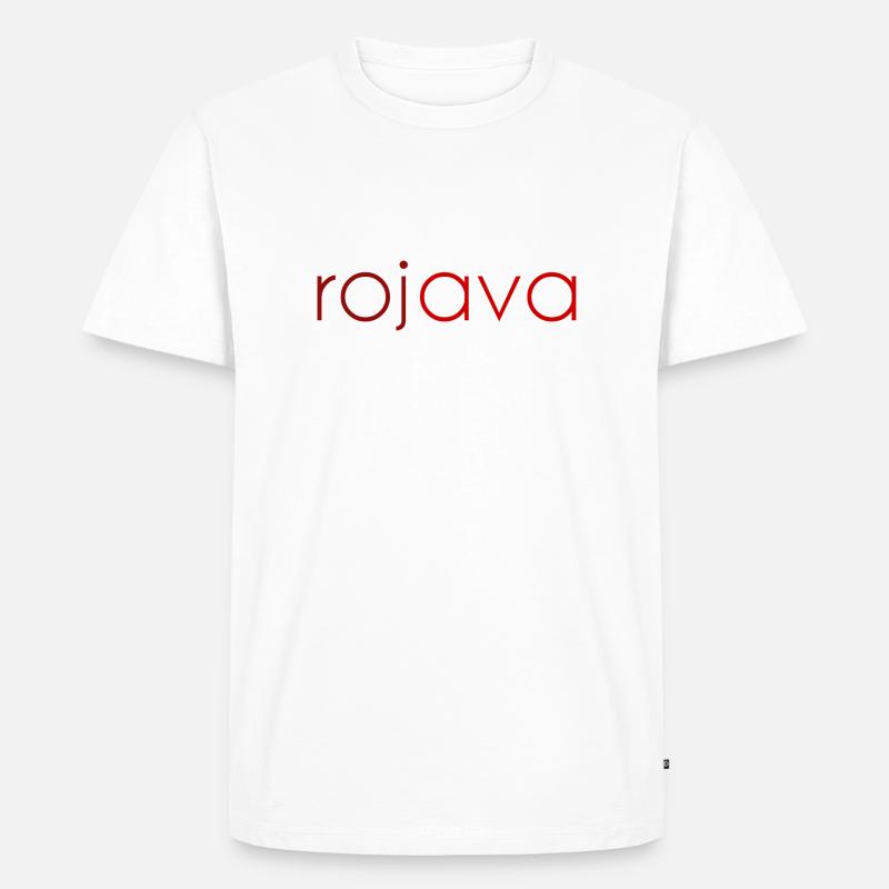 rojava azadi kurdistan - Männer Premium Bio T-Shirt - Weiß