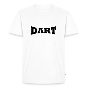 Fléchettes lettrage - T-shirt Premium bio Homme - blanc - Devant - Nico (187cm)