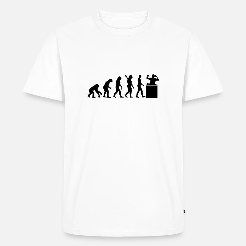 Evolution DJ - Männer Premium Bio T-Shirt - Weiß