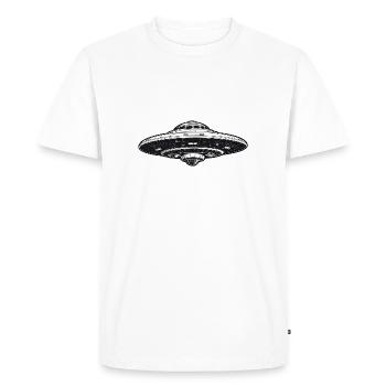 OVNI UAP soucoupe volante vaisseau spatial vaisseau spatial - T-shirt Premium bio Homme - blanc - Devant - Nico (187cm)