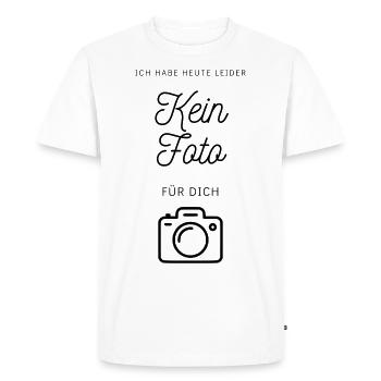 Kein Foto für dich 📷 - Männer Premium Bio T-Shirt - Weiß - Vorne - Nico (187cm)