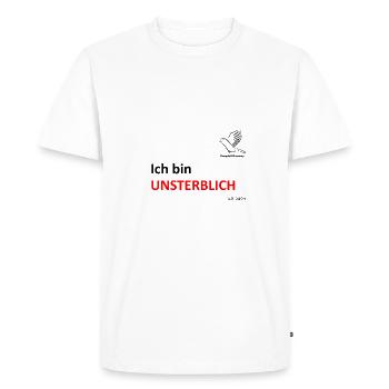Je suis immortel - T-shirt Premium bio Homme - blanc - Devant - Nico (187cm)