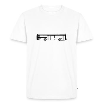 Bus - Men's Premium Organic T-Shirt - white - Front - Nico (187cm)