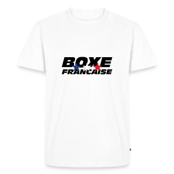 Boxe Francaise - T-shirt Premium bio Homme - blanc - Devant - Nico (187cm)