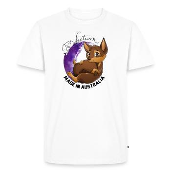 kelpie Galaxie - Chocolat Feu - T-shirt Premium bio Homme - blanc - Devant - Nico (187cm)