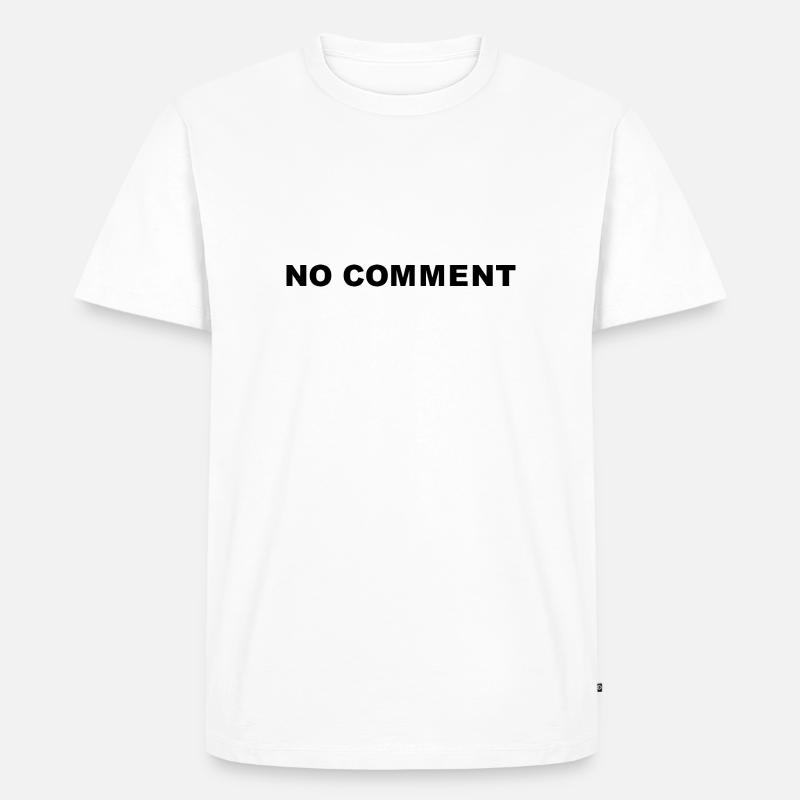 no comment - Männer Premium Bio T-Shirt - Weiß