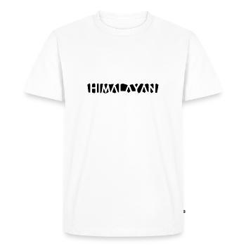 Himalayan logo - Men's Premium Organic T-Shirt - white - Front - Nico (187cm)