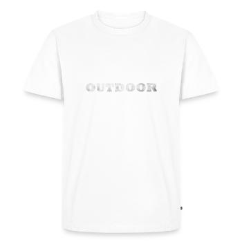 Outdoor - Men's Premium Organic T-Shirt - white - Front - Nico (187cm)