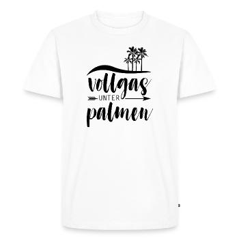 Full throttle under the palms - Men's Premium Organic T-Shirt - white - Front - Nico (187cm)