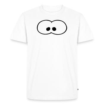 yeux - T-shirt Premium bio Homme - blanc - Devant - Nico (187cm)