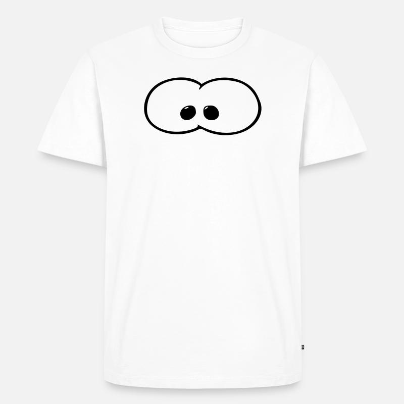 Augen - Männer Premium Bio T-Shirt - Weiß