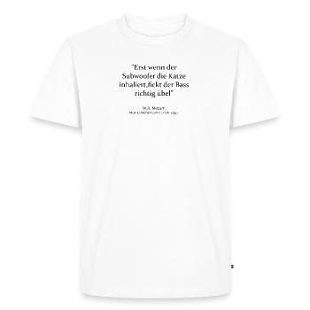 Mozart music genie funny gift festival party - Men's Premium Organic T-Shirt - white - Front - Nico (187cm)