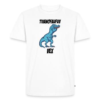 TRex Drôle De mordant meme idée cadeau - T-shirt Premium bio Homme - blanc - Devant - Nico (187cm)