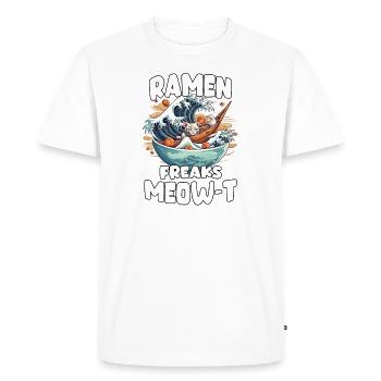 Illustration japonaise Ramen Bowl pour les fans d’anime - T-shirt Premium bio Homme - blanc - Devant - Nico (187cm)