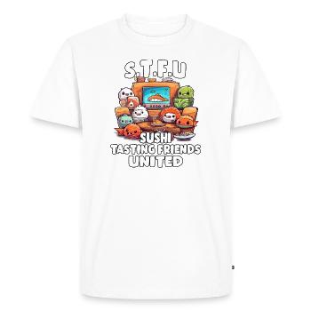Kawaii anime sushi design for Japan lovers - Men's Premium Organic T-Shirt - white - Front - Nico (187cm)