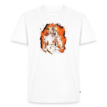 Ragnar's heritage Viking warrior of ancient times. - Men's Premium Organic T-Shirt - white - Front - Nico (187cm)